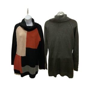 International INC Company Sweater Dress or Long Blouse Turtle Neck XL